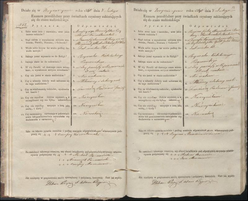 Krinčino Romos katalikų parapijos bažnyčios 1840–1844 metų priešjungtuvinės apklausos knyga