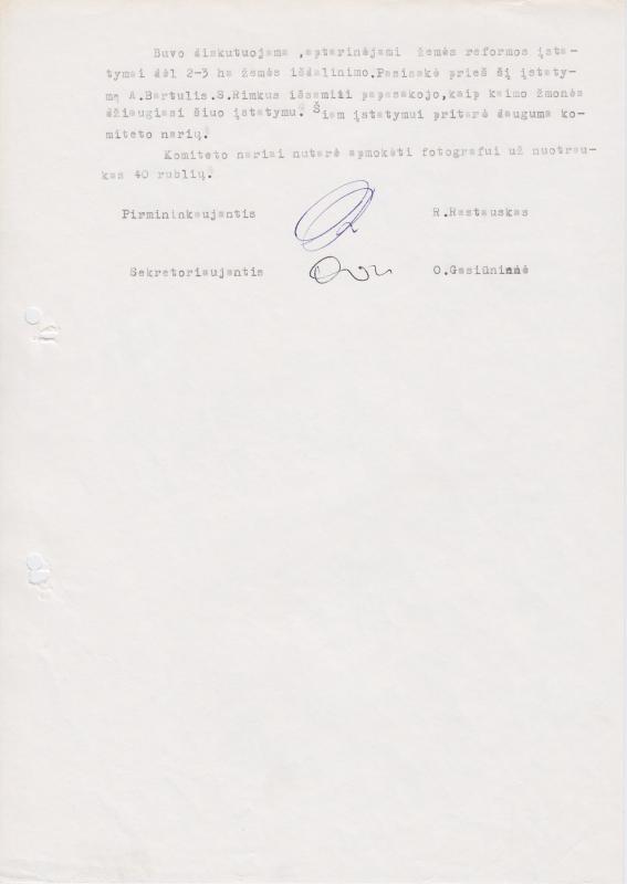 Lietuvos Sąjūdžio Pasvalio rajono tarybos ir koordinatorių 1990 m. rugsėjo 20 d. išplėstinio posėdžio PROTOKOLAS Nr. 22