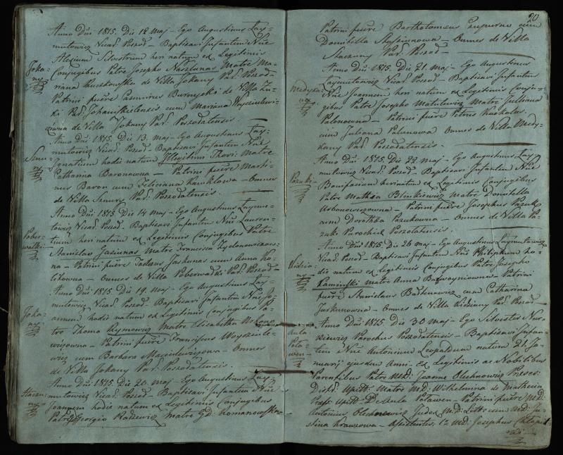 Pušaloto Romos katalikų parapijos bažnyčios 1814–1822 metų krikšto metrikų knyga
