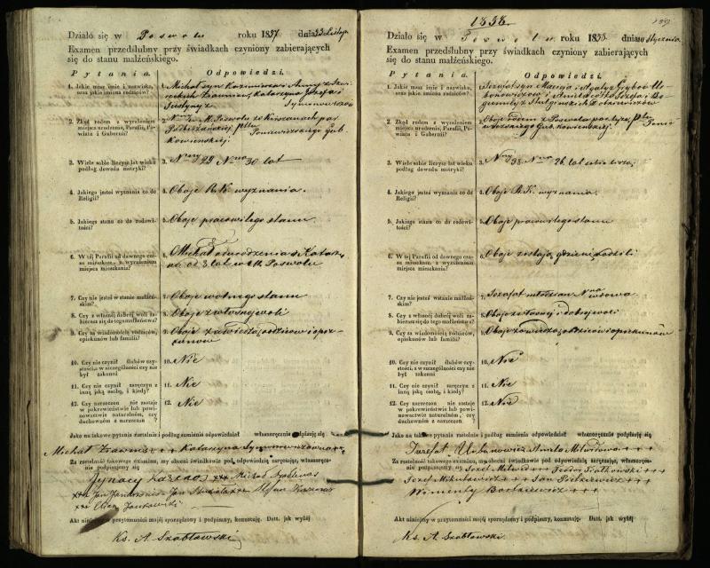 Pasvalio Romos katalikų parapijos bažnyčios 1849–1859 metų priešjungtuvinės apklausos knyga