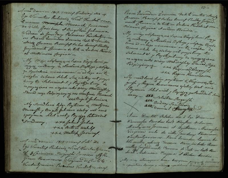 Vaškų (Konstantinavo) Romos katalikų parapijos bažnyčios 1809–1827 metų jungtuvių metrikų knyga