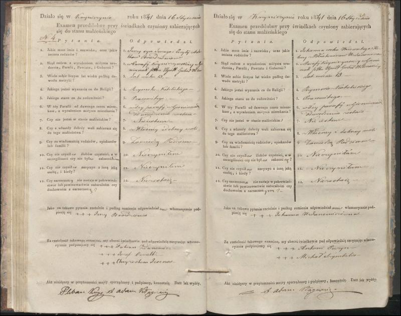 Krinčino Romos katalikų parapijos bažnyčios 1840–1844 metų priešjungtuvinės apklausos knyga