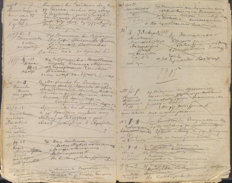 Pumpėnų Romos katalikų parapijos bažnyčios 1904–1905 metų mirties metrikų juodraštis