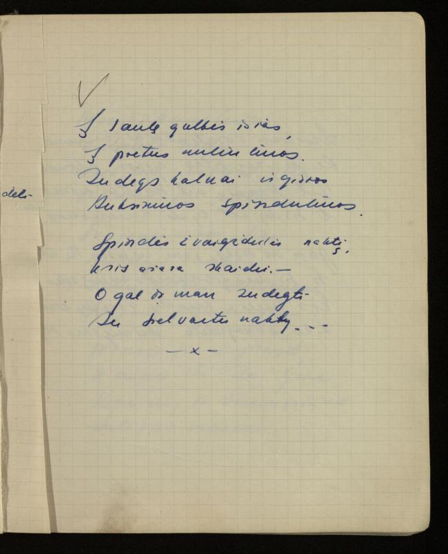Žurnalisto, literato, vertėjo Kazimiero Pūro kūrybos V sąsiuvinis. Eilėraščiai, 1951–1952 m.