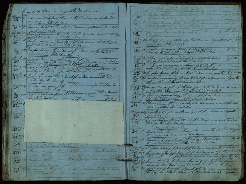Pasvalio Romos katalikų parapijos bažnyčios 1819–1827 metų mirties metrikų knyga