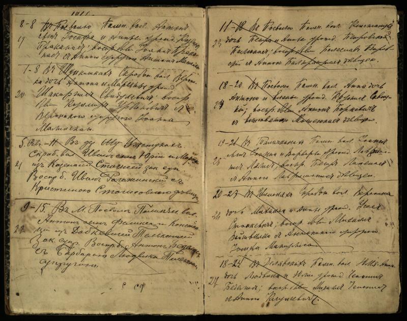 Pasvalio Romos katalikų parapijos bažnyčios 1909–1918 metų krikšto metrikų juodraštis