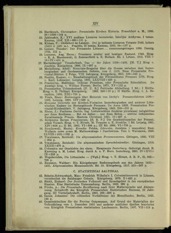 Tautiniai santykiai Maž. Lietuvoje ligi Didžiojo karo istorijos ir statistikos šviesoje
/ Vincas Vileišis. – Kaunas: Politinių ir socialinių mokslų institutas, 1935. – 271, [3] p.