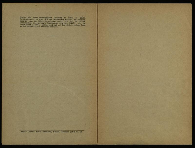 Apie trachomos išsiplatinimą Lietuvoje / prof. P. Avižonis. – [S.l.]: [s.n.], 1930. – 14, [2] p.
