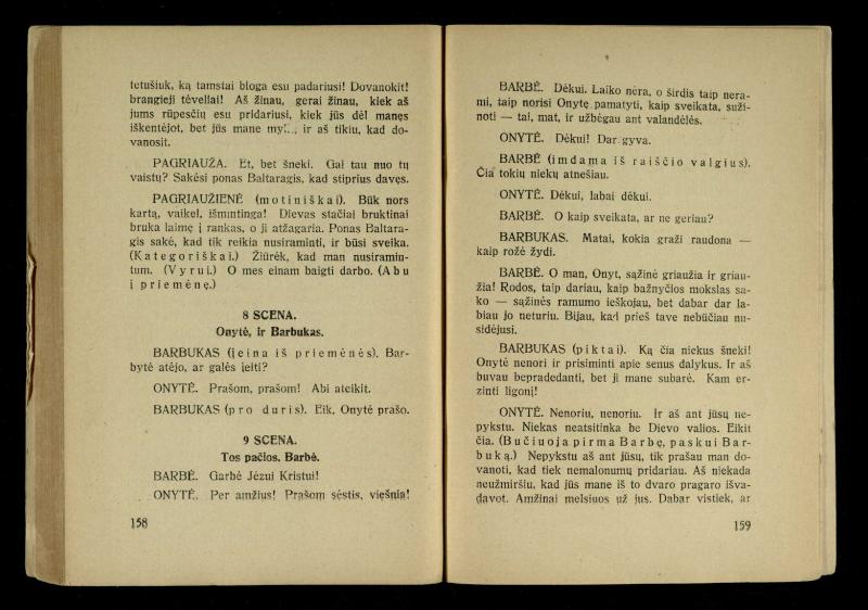 Kur laimė? : 5 veiksmų drama / J. Dobilas. – Kaunas: autoriaus leidinys, 1930. – 165, [1] p.