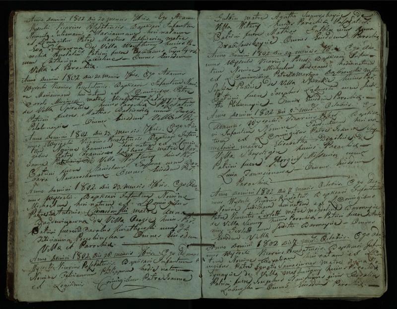 Pušaloto Romos katalikų parapijos bažnyčios 1802–1814 metų krikšto metrikų knyga