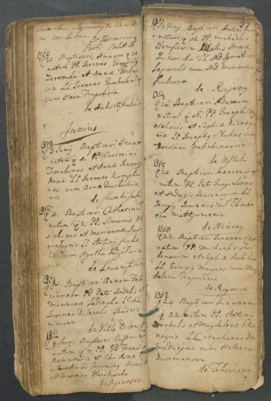 Pasvalio Romos katalikų parapijos bažnyčios 1749–1772 metų krikšto metrikų knyga