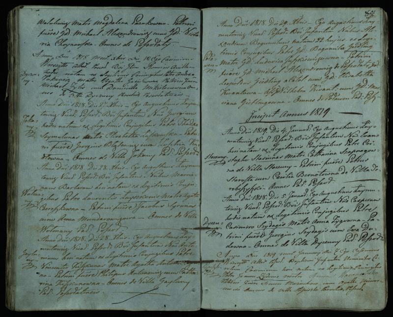 Pušaloto Romos katalikų parapijos bažnyčios 1814–1822 metų krikšto metrikų knyga