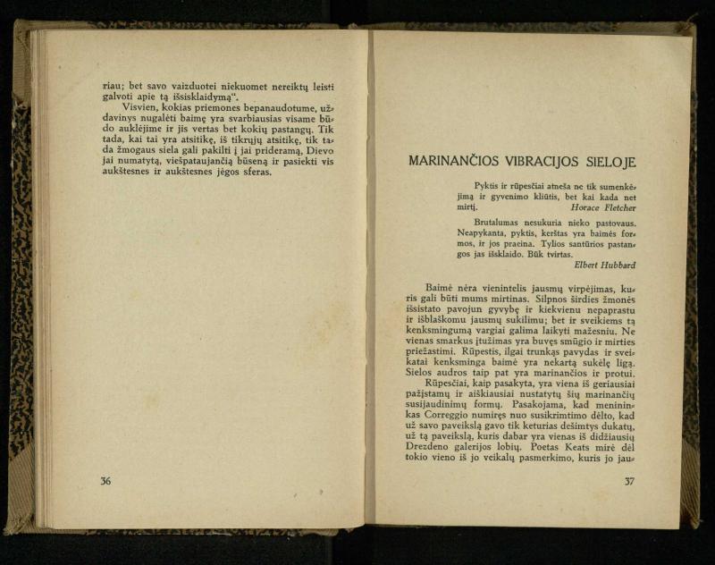 Minties galybė / Orison Swett Marden. – Kaunas: Fakelo leidinys, 1937. – 149, [2] p.