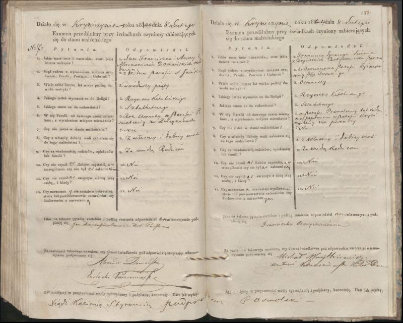 Krinčino Romos katalikų parapijos bažnyčios 1840–1844 metų priešjungtuvinės apklausos knyga