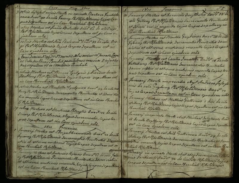 Pušaloto Romos katalikų parapijos bažnyčios 1785–1810 metų mirties metrikų knyga