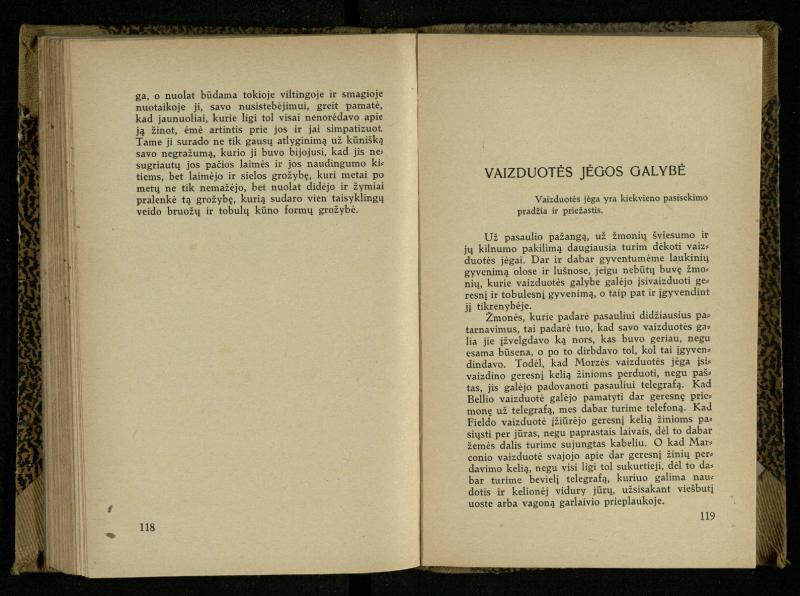 Minties galybė / Orison Swett Marden. – Kaunas: Fakelo leidinys, 1937. – 149, [2] p.