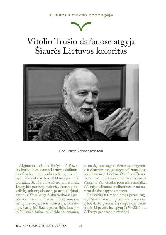 Šiaurietiški atsivėrimai : Pasvalio krašto istorijos ir kultūros žurnalas 2017, nr. 1 (42)
