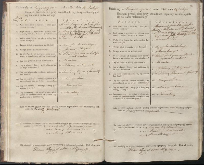 Krinčino Romos katalikų parapijos bažnyčios 1840–1844 metų priešjungtuvinės apklausos knyga