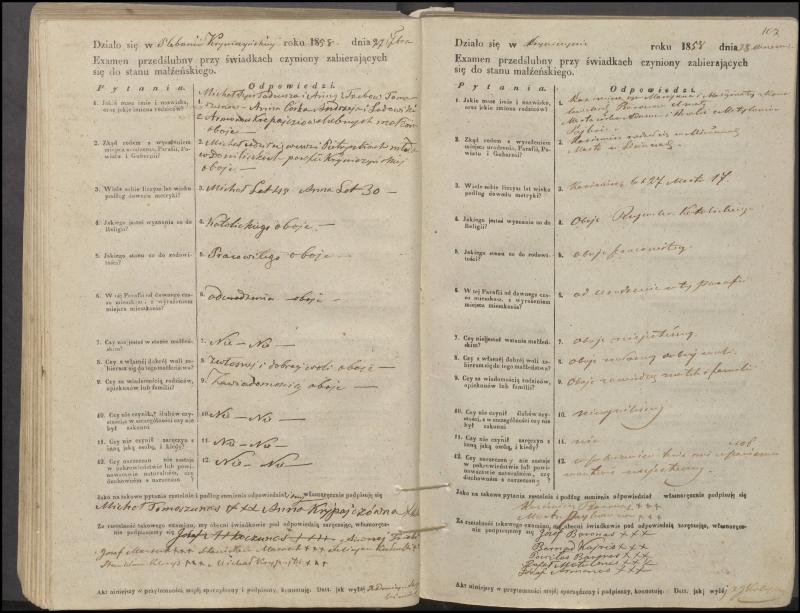 Krinčino Romos katalikų parapijos bažnyčios 1853–1862 metų priešjungtuvinės apklausos knyga