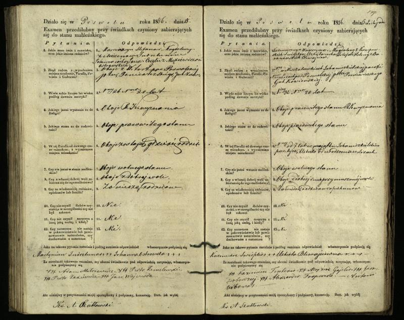 Pasvalio Romos katalikų parapijos bažnyčios 1849–1859 metų priešjungtuvinės apklausos knyga