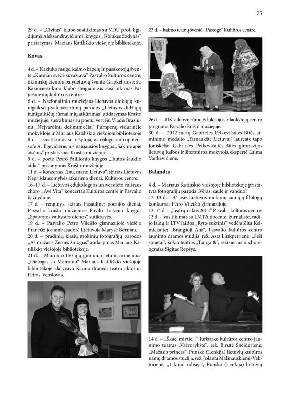 Šiaurietiški atsivėrimai : Pasvalio krašto istorijos ir kultūros žurnalas 2012, nr. 2 (33)
