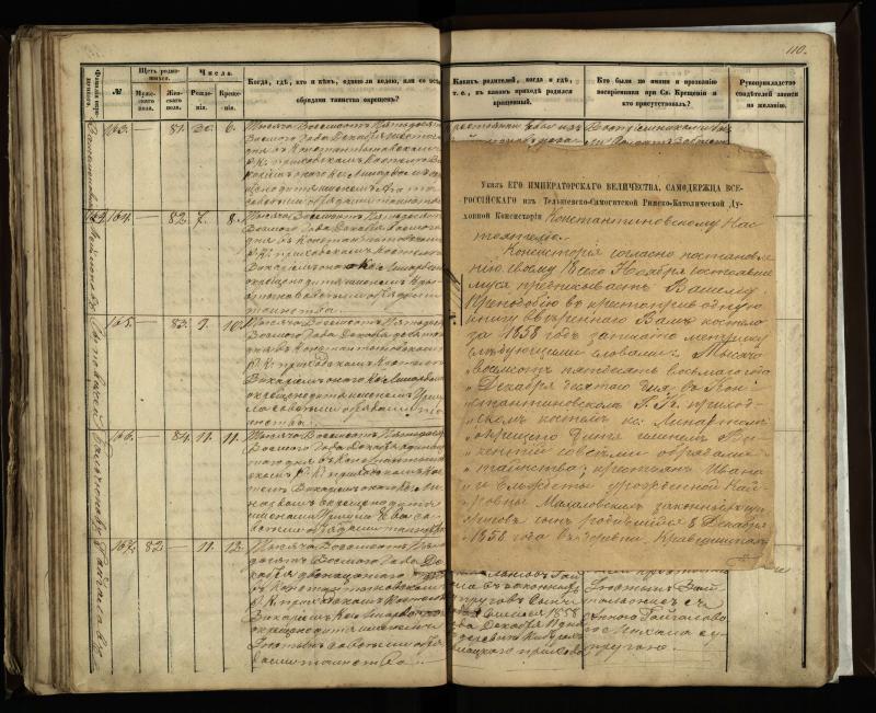 Vaškų (Konstantinavo) Romos katalikų parapijos bažnyčios 1855–1859 metų krikšto metrikų knyga