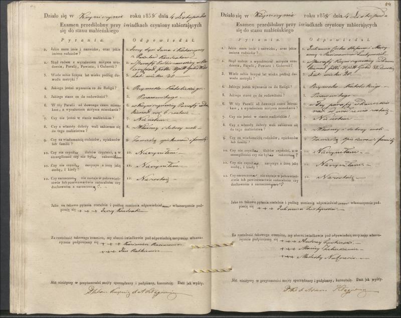 Krinčino Romos katalikų parapijos bažnyčios 1837–1839 metų priešjungtuvinės apklausos knyga