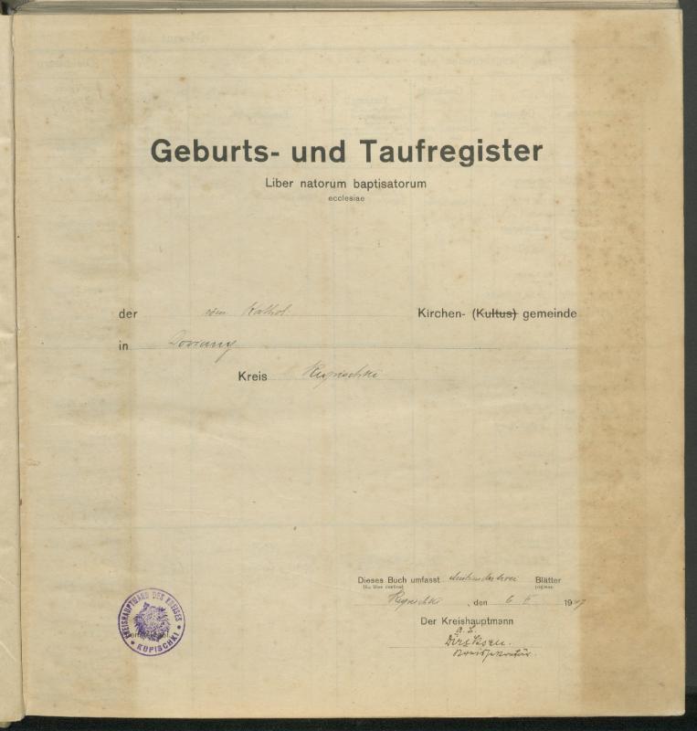 Daujėnų Romos katalikų parapijos bažnyčios 1917–1918 metų krikšto metrikų knyga