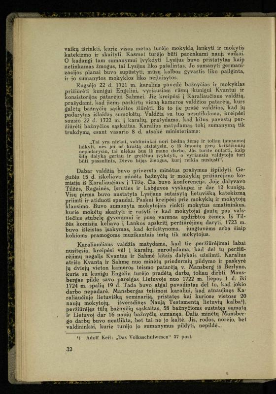 Mažosios Lietuvos mokyklos ir lietuvių kova dėl gimtosios kalbos / Ansas Bruožis; redagavo Vincas Vileišis. – Kaunas: Didž. ir Maž. Lietuvos kultūr. bendradarbiavimo s-gos Finansų m-jos tarnautojų skyriaus leidinys, 1935. – 94, [2] p.