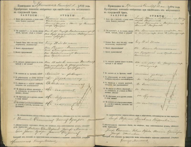 Krinčino Romos katalikų parapijos bažnyčios 1900–1911 metų priešjungtuvinės apklausos knyga