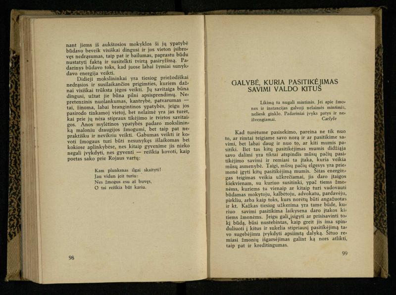 Minties galybė / Orison Swett Marden. – Kaunas: Fakelo leidinys, 1937. – 149, [2] p.