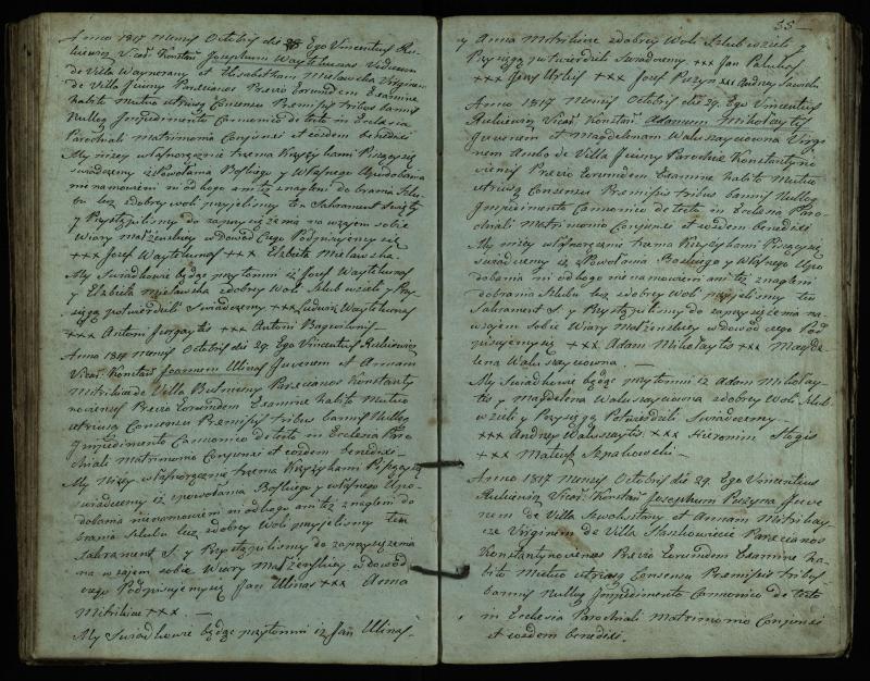 Vaškų (Konstantinavo) Romos katalikų parapijos bažnyčios 1809–1827 metų jungtuvių metrikų knyga