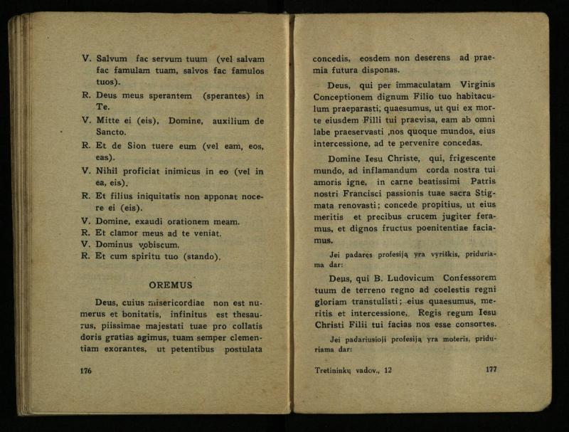 Naujas vadovėlis šv. Pranciškaus tretininkams / sustatė T. Pranciškus Bizauskas O. F. M. – 3-ias papild. ir pager. leid. – Kaunas: [s.n.], 1934. – 200 p.