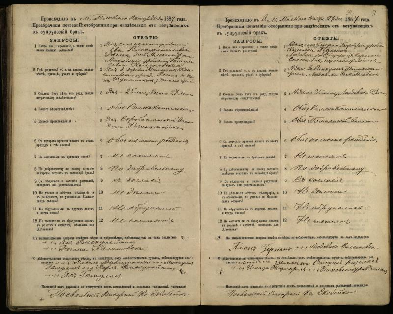 Pasvalio Romos katalikų parapijos bažnyčios 1885–1894 metų priešjungtuvinės apklausos knyga