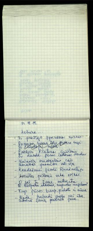 Poeto Jono Vytauto Nistelio eilėraščių sąsiuvinis