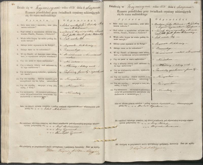 Krinčino Romos katalikų parapijos bažnyčios 1837–1839 metų priešjungtuvinės apklausos knyga
