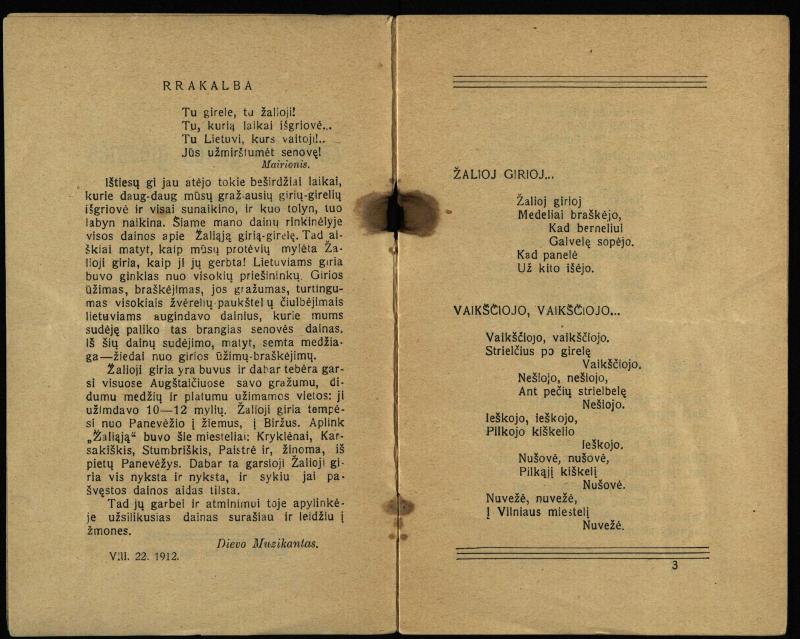 Žaliosios girios giesmės : (Krykliniečių dainos) / surašė Dievo Muzikantas ; išleido Antanas Dirsė