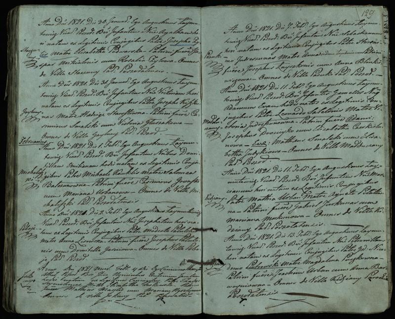 Pušaloto Romos katalikų parapijos bažnyčios 1814–1822 metų krikšto metrikų knyga