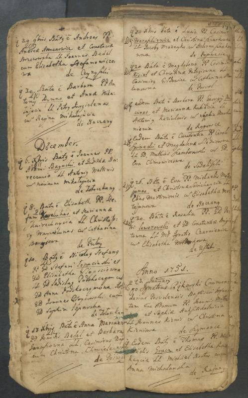Pasvalio Romos katalikų parapijos bažnyčios 1749–1772 metų krikšto metrikų knyga