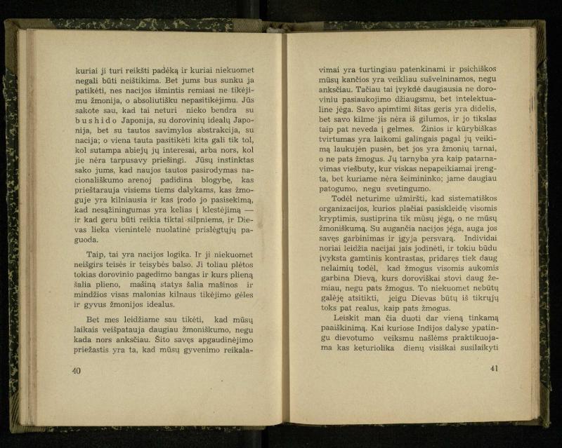 Nacionalizmas: nacionalizmas Vakaruose; Nacionalizmas Japonijoj; Nacionalizmas Indijoj / Rabindranath Tagore. – Kaunas: [s.n.], 1937. – 122, [2] p.