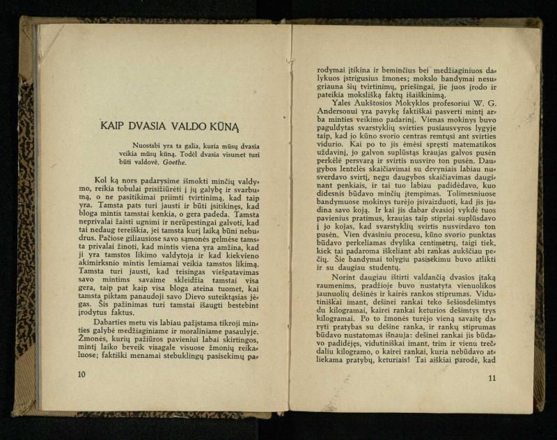 Minties galybė / Orison Swett Marden. – Kaunas: Fakelo leidinys, 1937. – 149, [2] p.