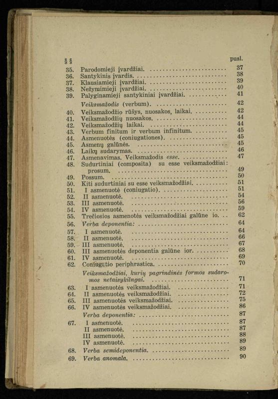 Lotynų kalbos etimologija ir pirmieji sintaksės dalykai: vidurinėms mokykloms vadovėlis (3-sios ir 4-sios kl. kursas) / K. Kliuksinas. – Kaunas: kooperacijos sąjungos „Spaudos fondo“ leidinys, 1932. – 131, [4] p.
