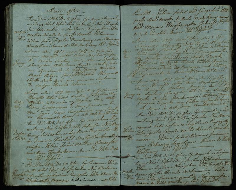 Pušaloto Romos katalikų parapijos bažnyčios 1814–1822 metų krikšto metrikų knyga