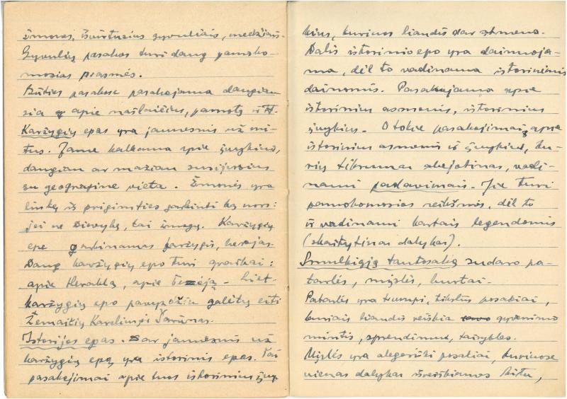 Rašytojo, savaitraščio „Tėviškės Žiburiai“ redaktoriaus Česlovo Senkevičiaus parengta literatūros teorijos pradmenų santrauka