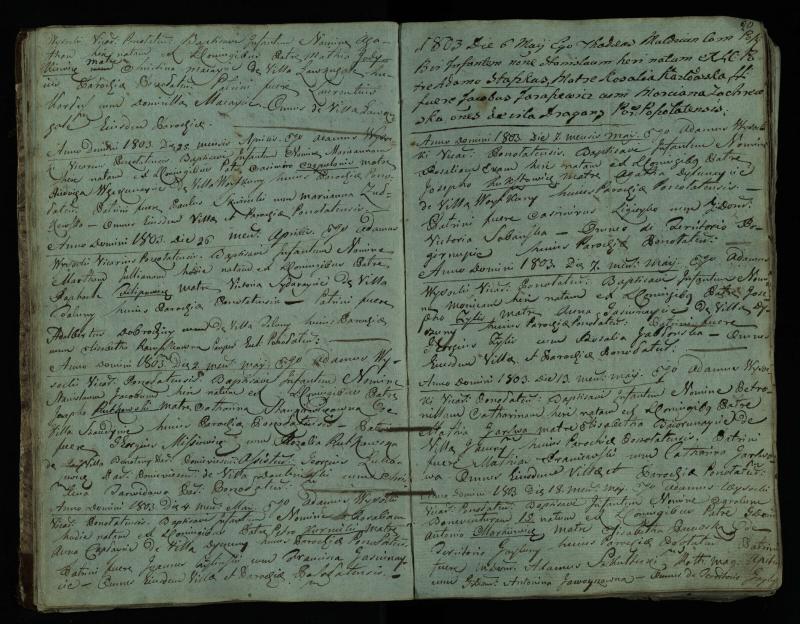 Pušaloto Romos katalikų parapijos bažnyčios 1802–1814 metų krikšto metrikų knyga