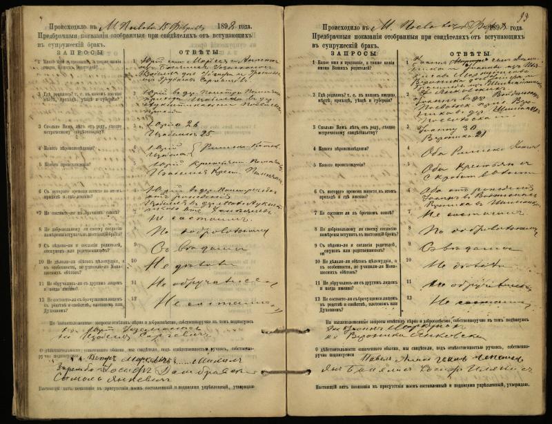 Pasvalio Romos katalikų parapijos bažnyčios 1894–1903 metų priešjungtuvinės apklausos knyga
