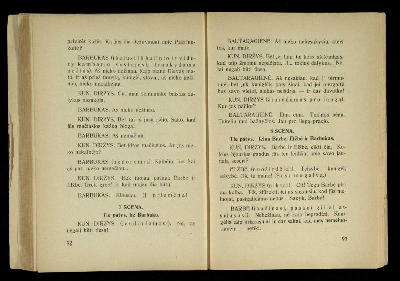 Kur laimė? : 5 veiksmų drama / J. Dobilas. – Kaunas: autoriaus leidinys, 1930. – 165, [1] p.