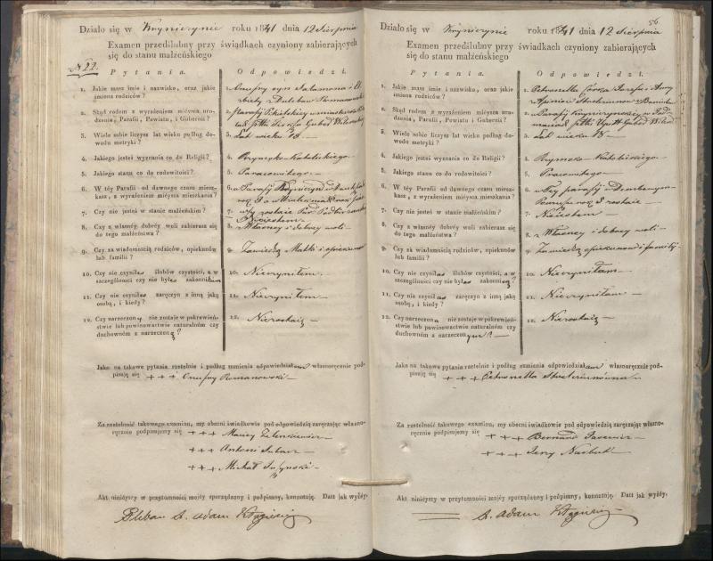 Krinčino Romos katalikų parapijos bažnyčios 1840–1844 metų priešjungtuvinės apklausos knyga