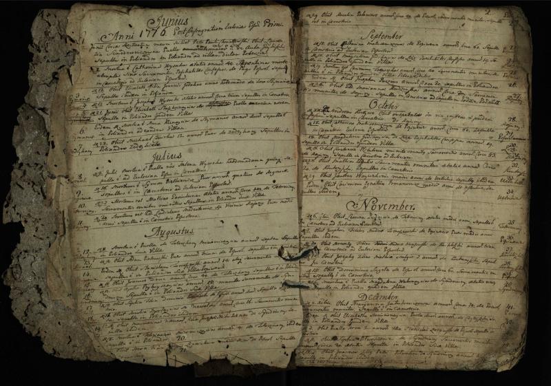 Pasvalio Romos katalikų parapijos bažnyčios 1776–1788 metų mirties metrikų knyga
