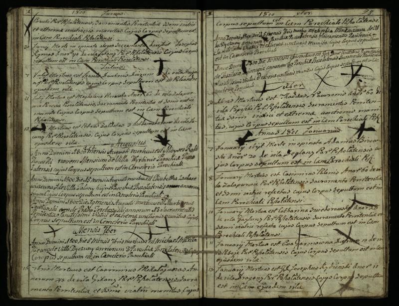 Pušaloto Romos katalikų parapijos bažnyčios 1785–1810 metų mirties metrikų knyga